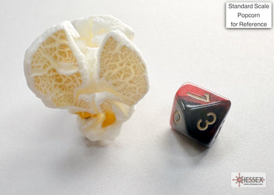 Gemini Mini-hedral Black-Red/gold 7-Die Set (Chessex) (20633)