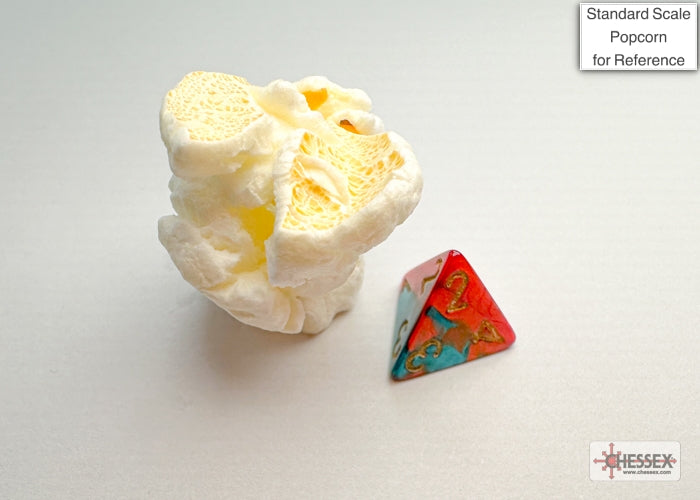 Gemini Mini-hedral Red-Teal/gold 7-Die Set (Chessex) (20662)