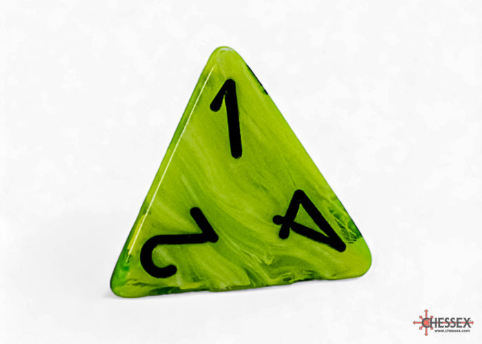 Vortex Mega-hedral Bright Green/black 7-Die Set (Chessex) (22430)