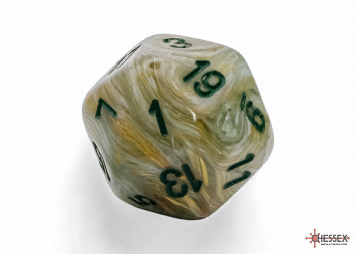 Marble Mega-hedral Green/dark green 7-Die Set (Chessex) (22409)