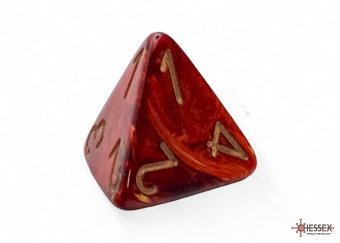 Scarab Mega-hedral Scarlet/gold 7-Die Set (Chessex) (22414)