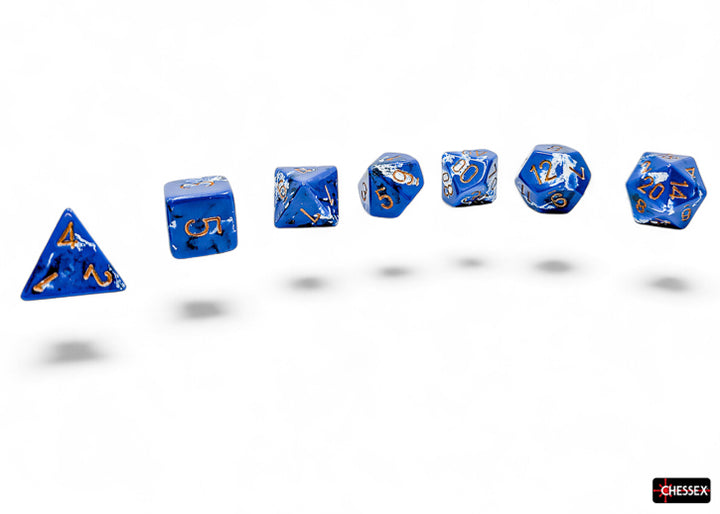 Brush Polyhedral Wavebreak/gold 7-Die Set (Chessex) (24406)