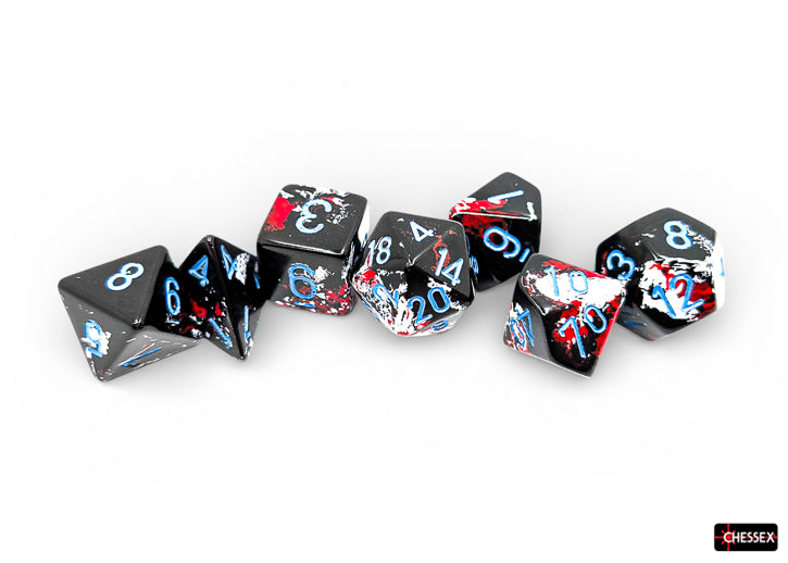 Brush Polyhedral Dark Side/blue 7-Die Set (Chessex) (24408)