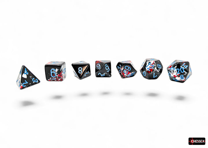 Brush Polyhedral Dark Side/blue 7-Die Set (Chessex) (24408)