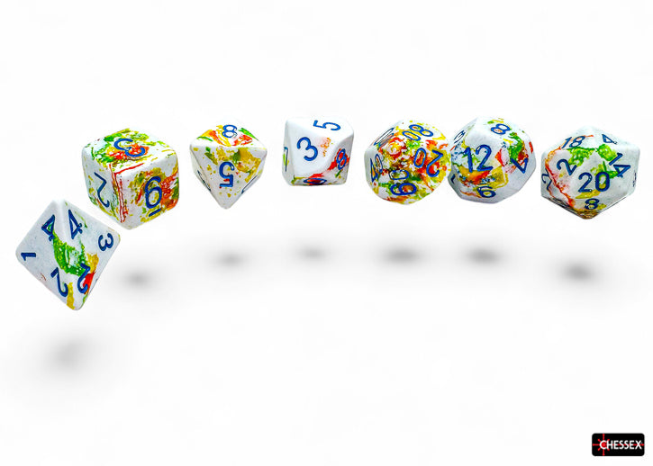 Brush Polyhedral Breezy/blue 7-Die Set (Chessex) (24409)