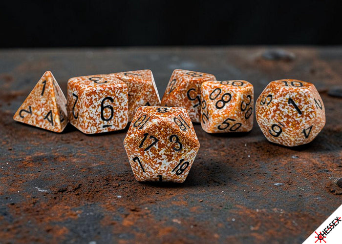 Speckled Rust Polyhedral 7-Dice Set (Chessex) (25333)