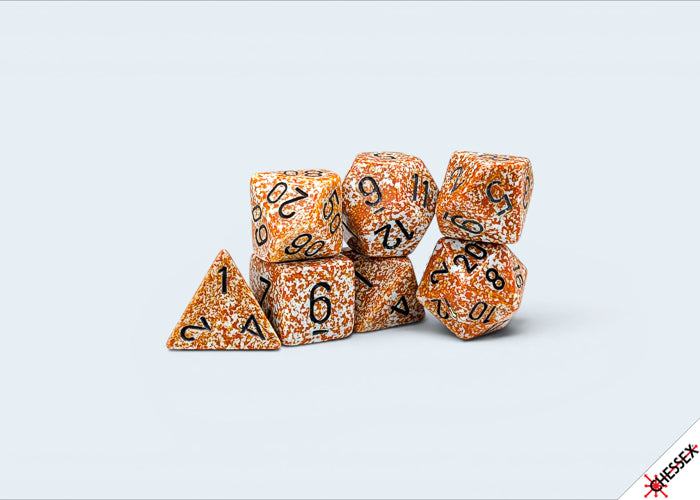 Speckled Rust Polyhedral 7-Dice Set (Chessex) (25333)