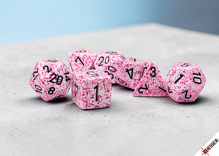 Speckled Pink Polyhedral 7-Dice Set (Chessex) (25354)
