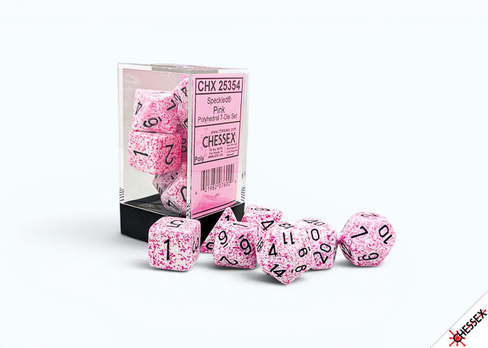 Speckled Pink Polyhedral 7-Dice Set (Chessex) (25354)