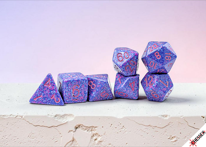 Speckled Purple Passion Polyhedral 7-Dice Set (Chessex) (25367)