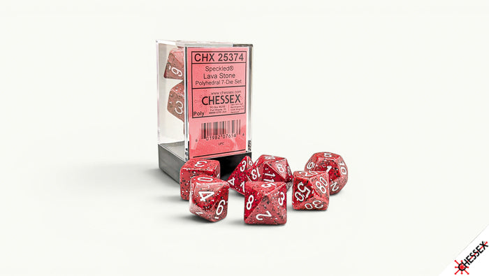 Speckled Lava Stone Polyhedral 7-Dice Set (Chessex) (25374)