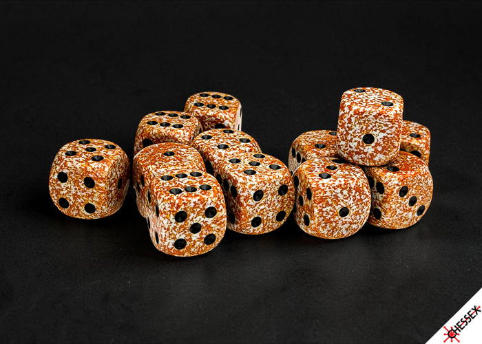 Speckled Rust 16mm d6 Dice Block (12 dice) (Chessex) (25733)