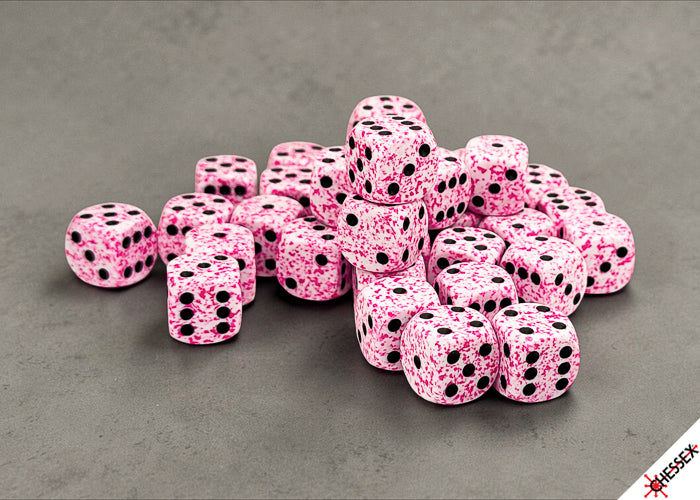 Speckled Pink 12mm d6 Dice Block (36 dice) (Chessex) (25954)
