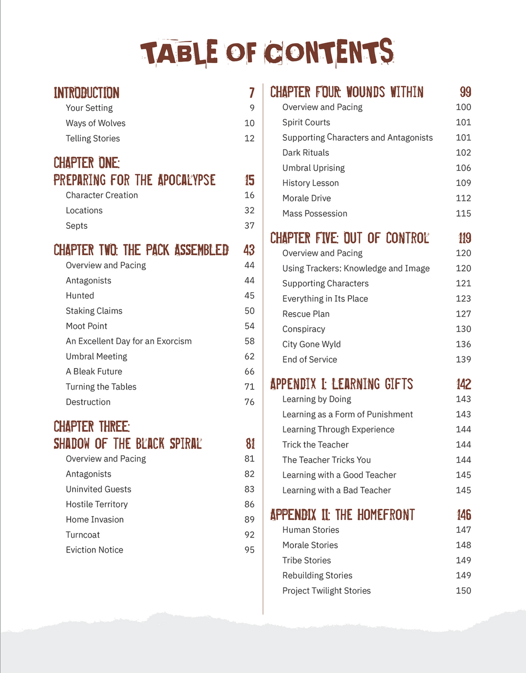 Werewolf: The Apocalypse 5th Edition - The Coming Destruction Chronicle