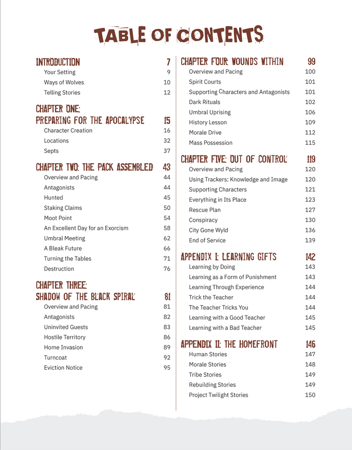 Werewolf: The Apocalypse 5th Edition - The Coming Destruction Chronicle