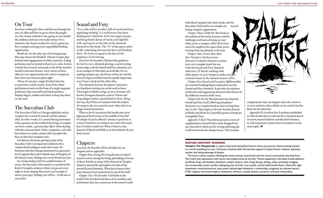Vampire: The Masquerade (5th Edition) - Live from the Succubus Club Sourcebook