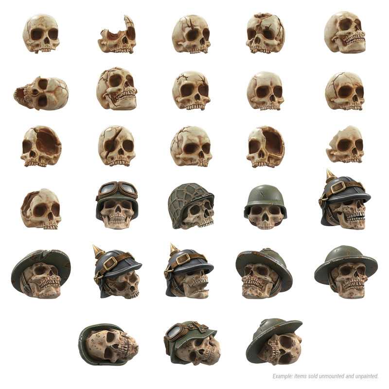1000x Battlefield Resin Skulls 1:48-1:35 (Green Stuff World)