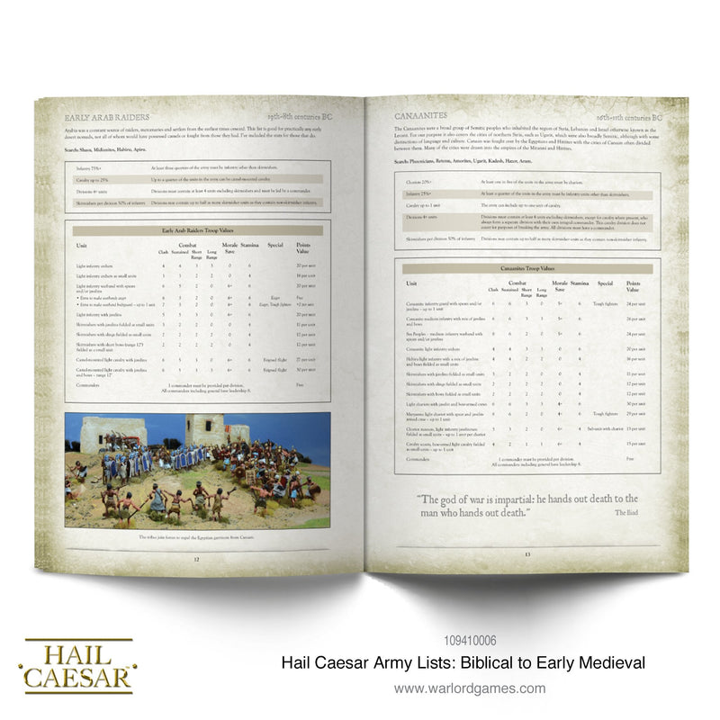 Hail Caesar: Army Lists - Biblical to Early Medieval supplement