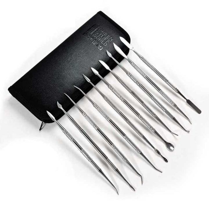 10x Professional Sculpting Tools with case (Green Stuff World)