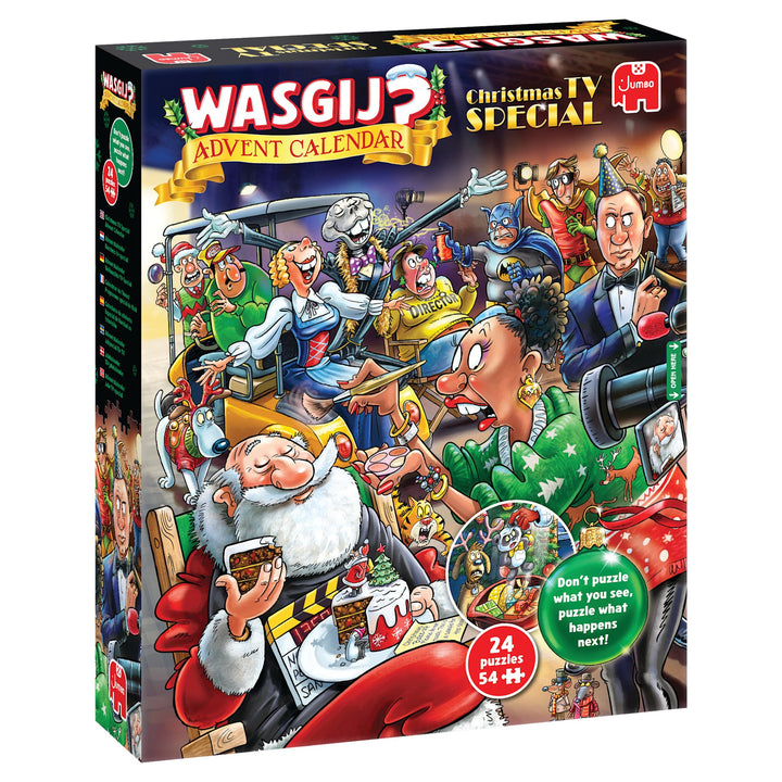Wasgij Christmas: Advent Calendar 2026 - Christmas TV Special (24x54 brikker)