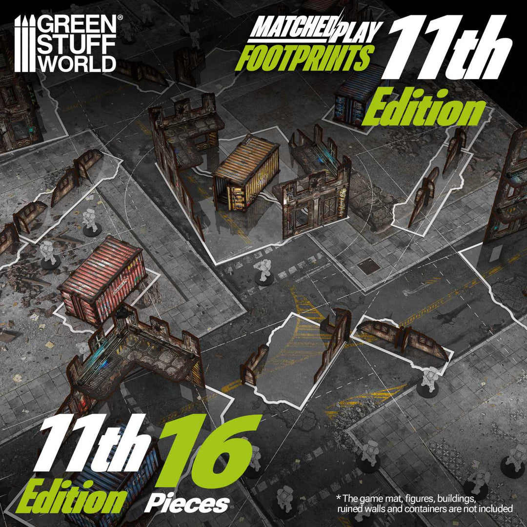 11th Edition Glasspack Footprints Wh40k compatible (Green Stuff World)