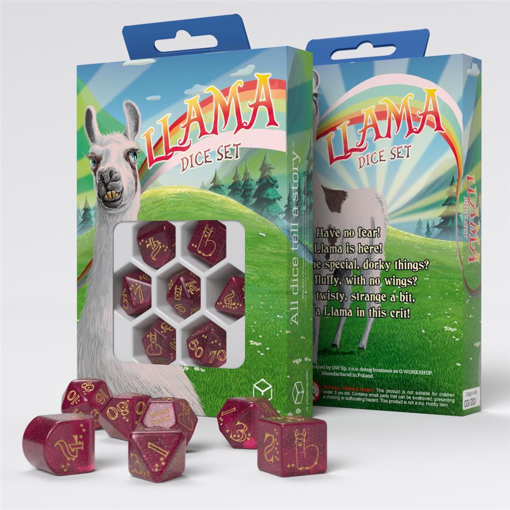 Llama Dice Set: Puffy (Q-Workshop) (RLLA05)