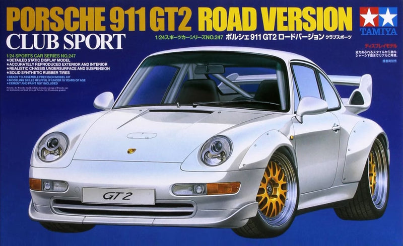 Tamiya 1/24 Porsche 911 GT2 Road Version (Club Sport) (24247)