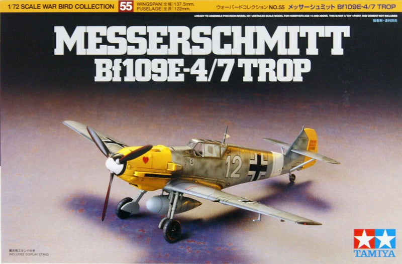 Tamiya 1/72 Messerschmitt Bf109E-4/7 Trop (60755)