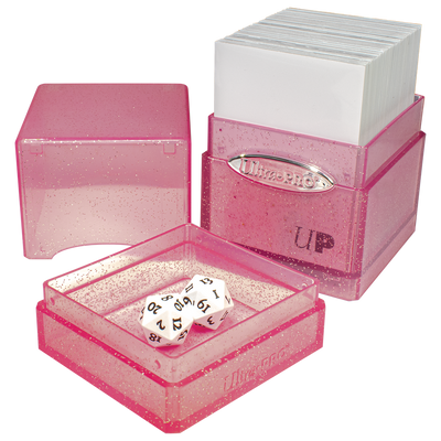 Glitter Satin Tower Deck Box - Pink (Ultra PRO)