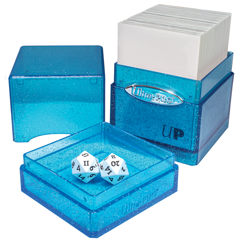 Glitter Satin Tower Deck Box - Blue (Ultra PRO)