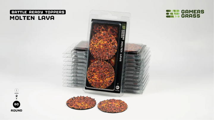 GamersGrass Molten Lava - Round 60mm (x2)