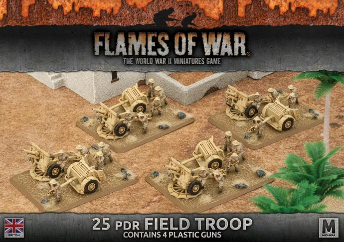 Flames of War: 25pdr Field Troop (Plastic) (BBX33)