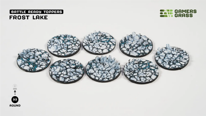GamersGrass Frost Lake - Round 32mm (x8)
