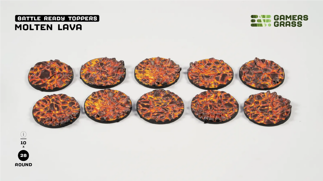GamersGrass Molten Lava - Round 28mm (x10)