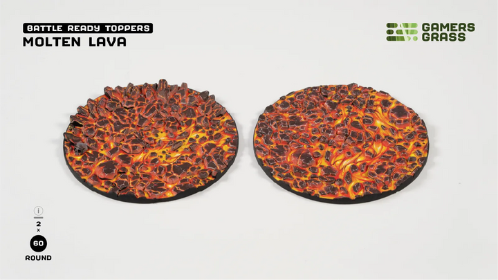 GamersGrass Molten Lava - Round 60mm (x2)