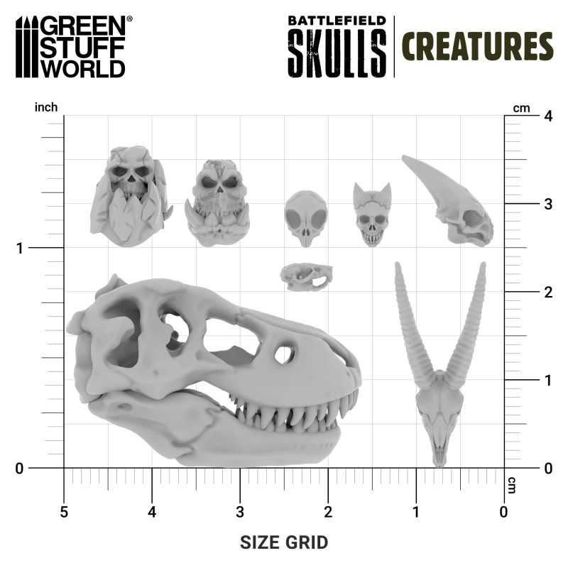 300x Battlefield Creature Skulls 1:48-1:35 (Green Stuff World)
