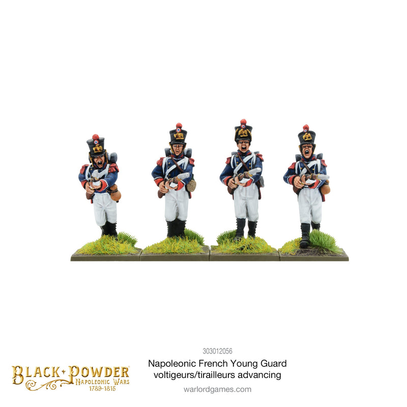 Napoleonic French Young Guard Voltigeurs/Tirailleurs advancing