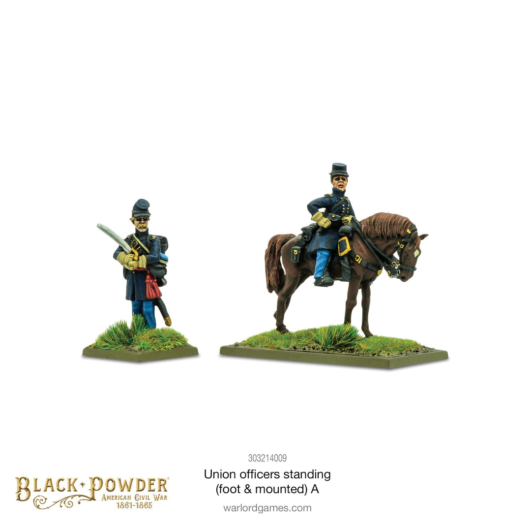 Black Powder: American Civil War - Union Officers standing (foot & mounted) A