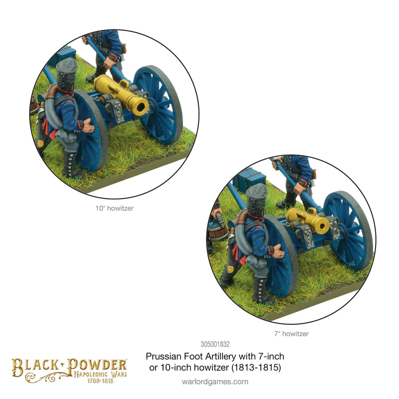 Black Powder: Napoleonic Wars - Napoleonic Prussian Foot Artillery with 7 or 10-inch Howitzer (1813-1815)