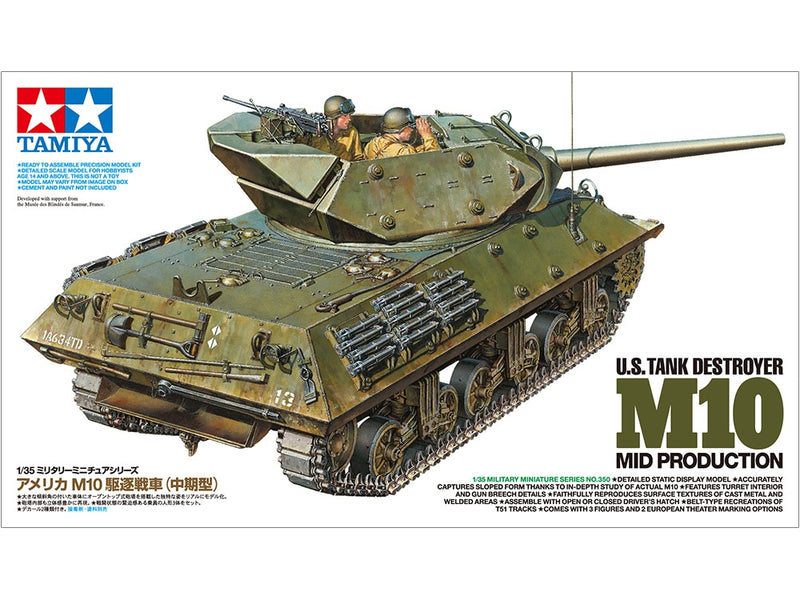 Tamiya 1/35 U.S. Tank Destroyer M10 (Mid Production) (35350)