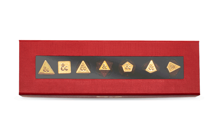 50th Anniversary Heavy Metal 7 RPG Dice Set for Dungeons & Dragons (Ultra PRO)