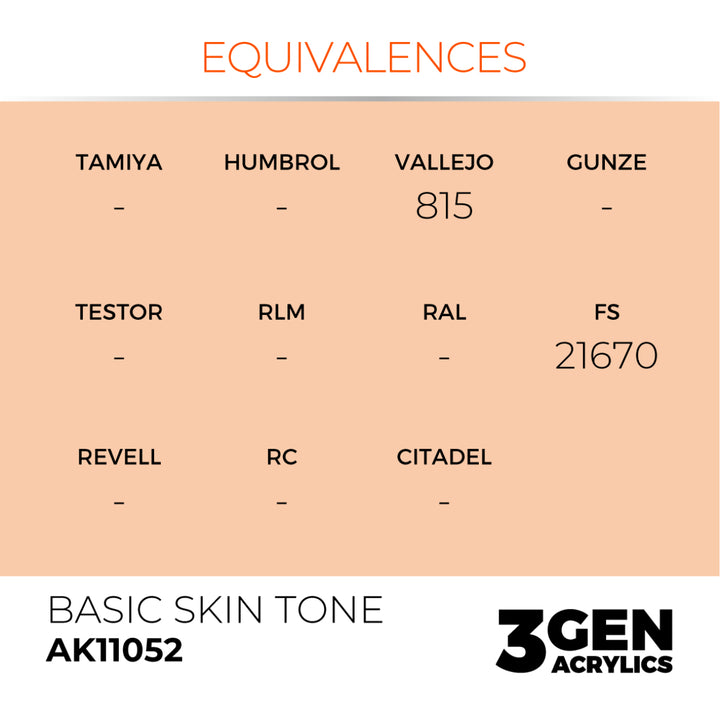 3GEN Acrylics: Basic Skin Tone (AK Interactive) (AK11052)