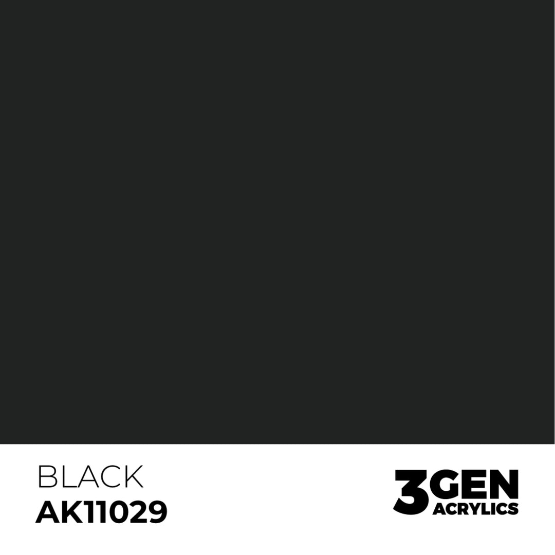 3GEN Acrylics: Black - Intense (AK Interactive) (AK11029)
