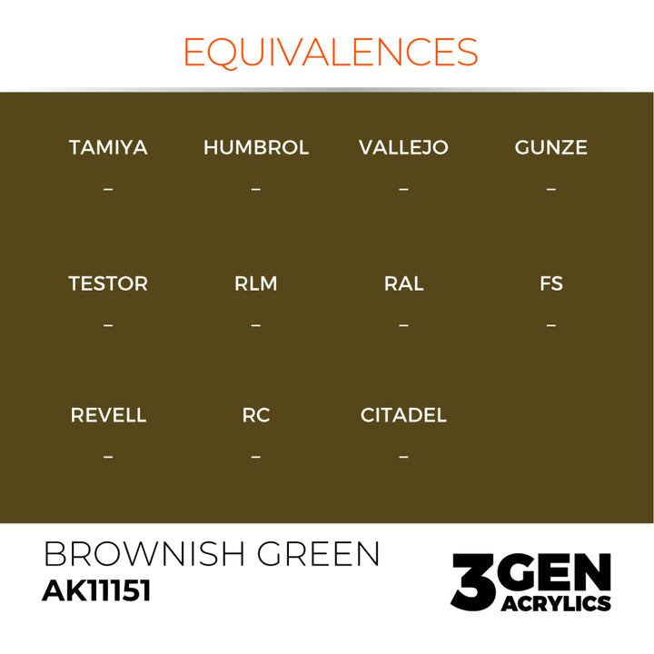 3GEN Acrylics: Brownish Green (AK Interactive) (AK11151)