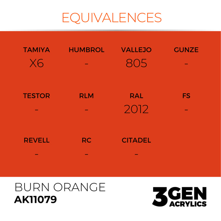 3GEN Acrylics: Burn Orange (AK Interactive) (AK11079)
