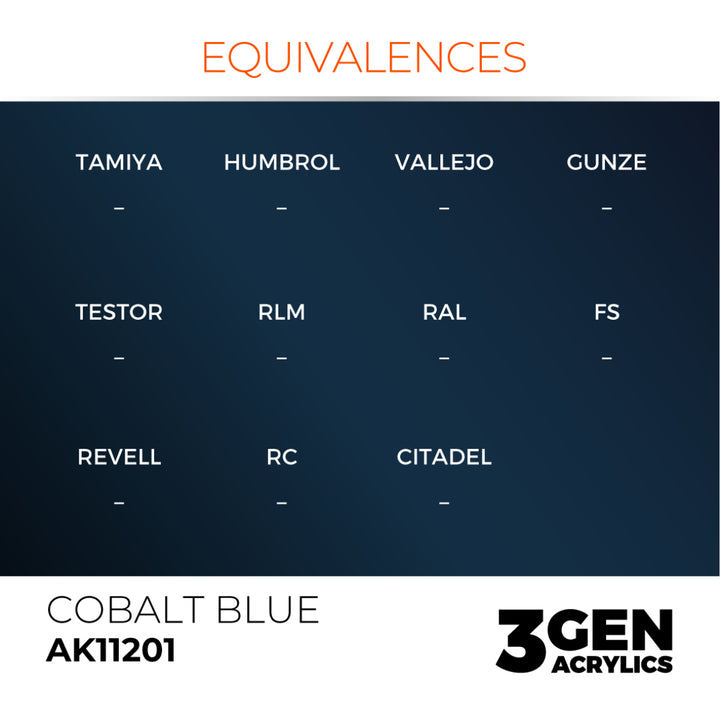 3GEN Acrylics: Cobalt Blue – Metallic (AK Interactive) (AK11201)