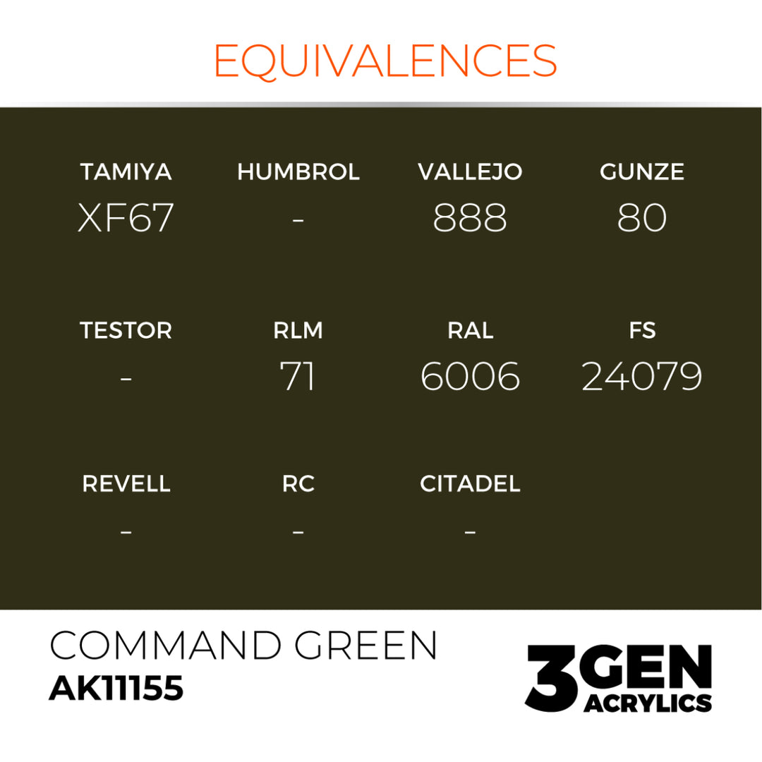 3GEN Acrylics: Command Green (AK Interactive) (AK11155)