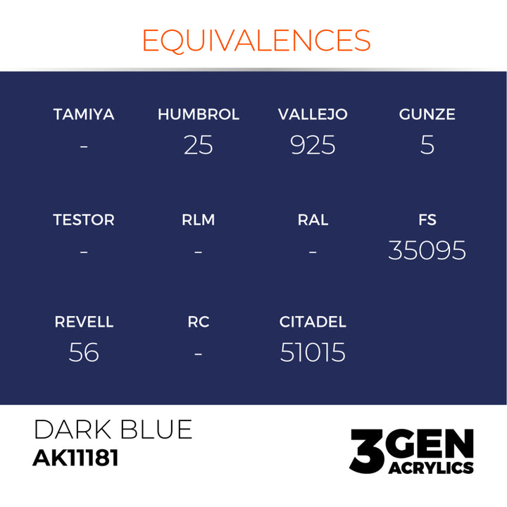 3GEN Acrylics: Dark Blue (AK Interactive) (AK11181)