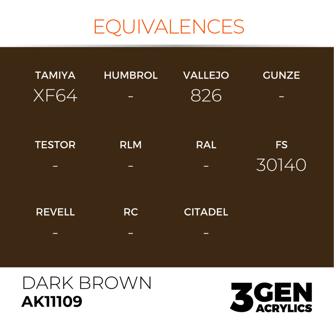 3GEN Acrylics: Dark Brown (AK Interactive) (AK11109)