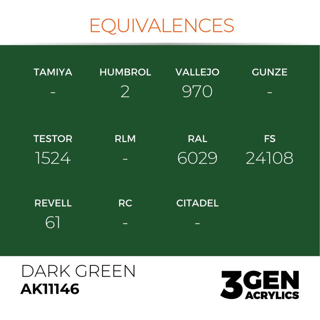 3GEN Acrylics: Dark Green (AK Interactive) (AK11146)